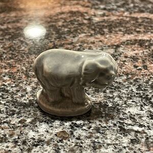 Gray Elephant Figurine-Wade Whimsies Red Rose Tea